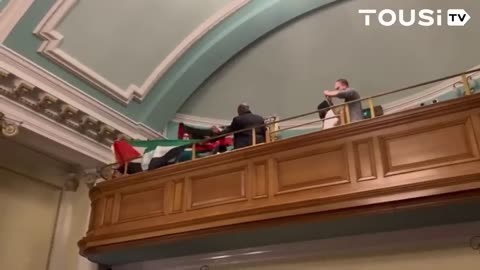CHAOS In London As Palestine Activists Take Over Council Chamber