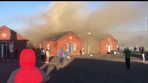 Illegal Migrants set fire to their accommodation.