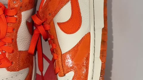 One of the latest nike dunk releases! 💥 Shop the Nike Dunk Low Cracked Orange now at 750Kicks 🤩