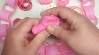ASMR Clay Cracking With Soap Roses