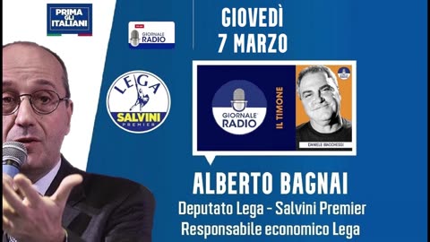 🔴 Intervista radiofonica all' On. Alberto Bagnai a "il Timone" su Giornale Radio (07/03/2024)