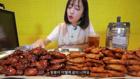 A Love Proposal? 🤣 Eating 112 Pieces of Fried Chicken Back Ribs & Rosé Chicken Tteokboki Mukbang