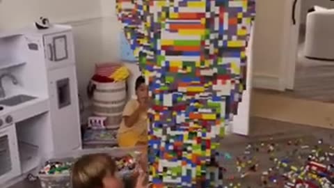 Smashing a 34,000 Brick Statue