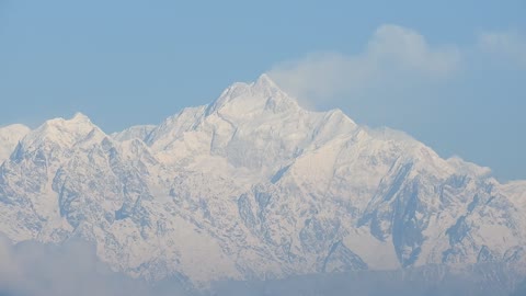 world third highest peak, Mt Kanchenjunga view from Rishop, India