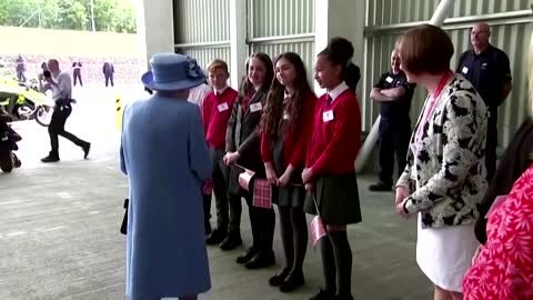 UK queen visits Irn-Bru factory