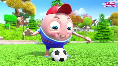 Soccer game fun with funny Humpty Dumpty - kids Fun