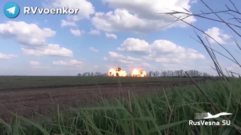 Ukraine War - Russian engineers clear the territory of the "Holy Mountains" national park