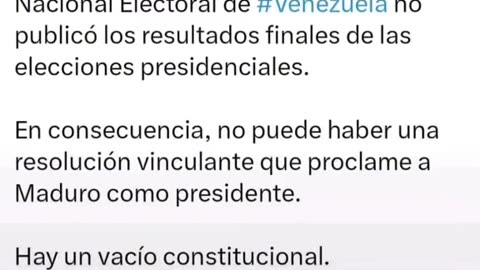 B06 VENCIO EL LAPSO LEGAL Y EL CONSEJO NACIONAL ELECTORAL DE VENEZUELA NO PUBLICO LOS RESULTADOS