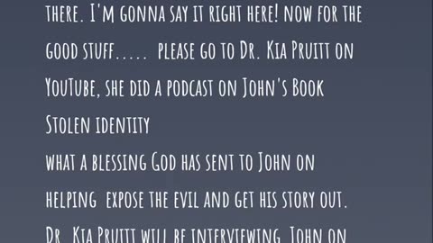 DR KIA PRUITT INTERVIEW W/ THE REAL JOHN KENNEDY JR