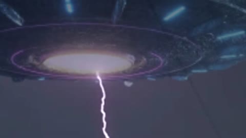 UFO spewing thunder and lightning