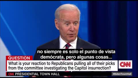 July 21st 2021: Biden Mentions QAnon and Blood Sucking at CNN Townhall (Spanish Subtitles)