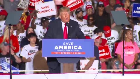 Former President Trump welcomes US Senate candidate Herschel Walker at 'Save America' rally