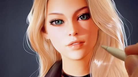 Amazing Digital Drawing Golden Hair Inspiration