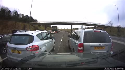 Stubborn Driver Holds Up Traffic