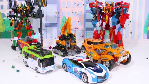 Best Toy Learning Videos for Kids Learn Vehicle Names with Transforming Robots