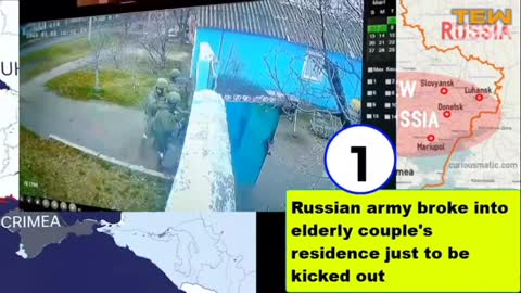 Elderly Ukrainian couple kick out Russian soldiers