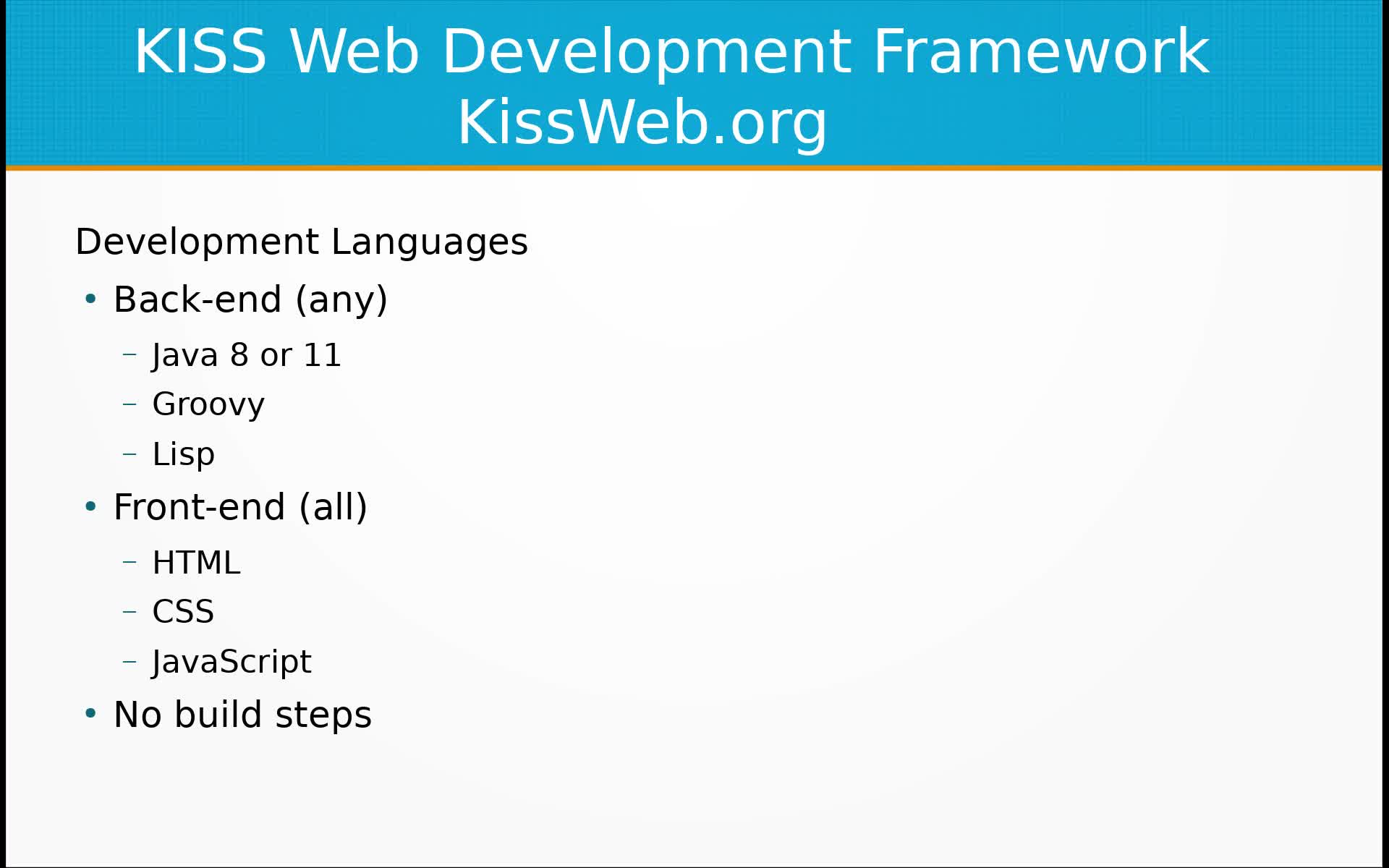 Kiss Web Development Framework - Part I - Introduction