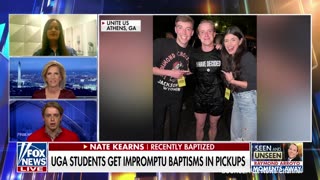 University Students Gather to Be Baptized in Pickup Trucks