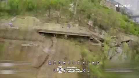 Russian Soldiers Looking For Cover Destroyed Under Bridges