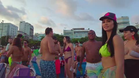 BEACH PARTY AT LEBLON BEACH, RIO DE JANEIRO: THE BEST BEACH IN THE WORLD | BRAZIL