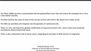 The Pfizer vaccine is contaminated with plasmid DNA