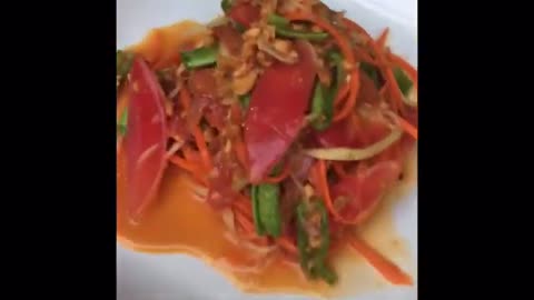 Papaya Salad Som Tam ส้มตำ