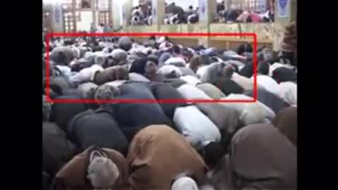 What are these people doing while praying ?