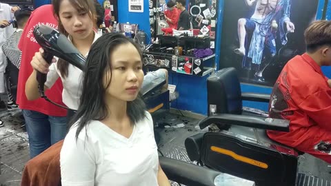 Relax with the Girl with Soft Hands in Vietnam Barbershop