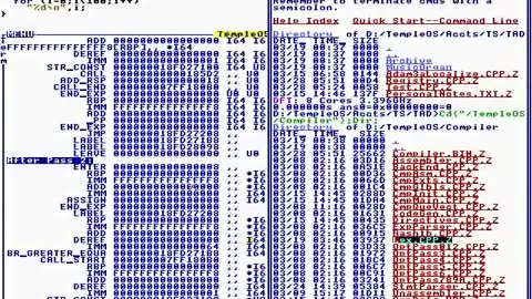 TempleOS Compiler_Assembler Code Walk-Thru