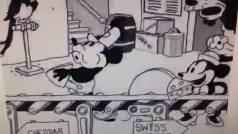 Mickey making Swiss cheese