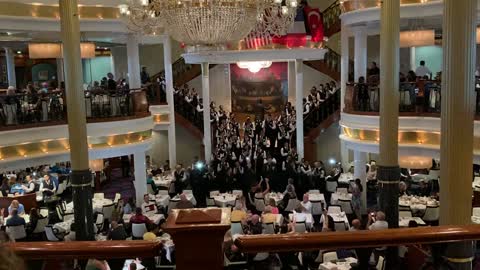 Adventure of the Seas Farewell Song by dining staff