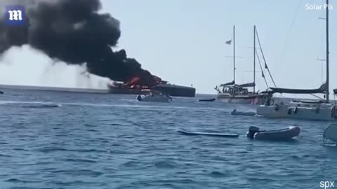 £20m superyacht goes up in flames off Formentera