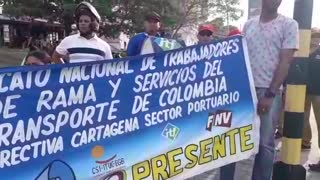 Protesta conductores de Transcaribe