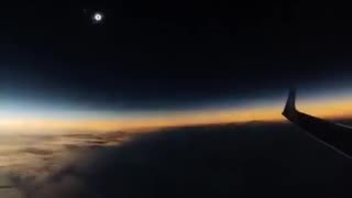 INCREDIBLE: Solar Eclipse From The View Of An Airplane Goes Viral