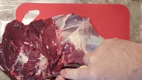 Deboning a deer hindquarter