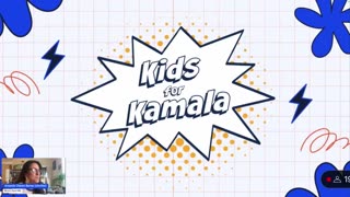 Host of "Kids for Kamala" meeting speaks to children on video call