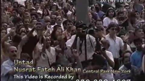 Nusrat Fateh ali khan in Central Park Newyork| Qawali| Legend