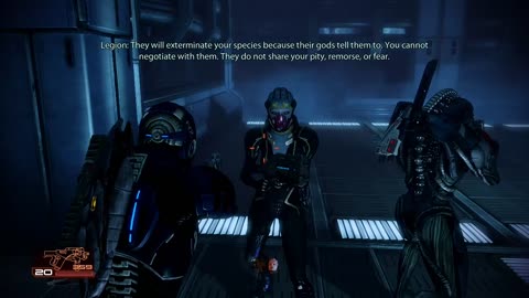 Beginning heretic station mission with Samara's opinion about killing