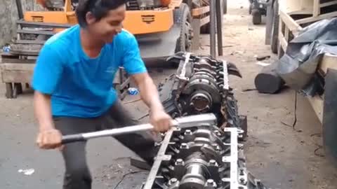 Fixed engine parts # Repair # engine # Auto repair
