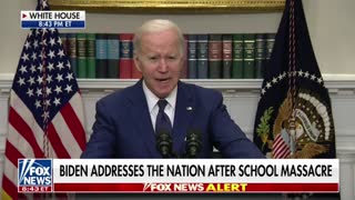 Joe Biden blames "the gun lobby" for the tragedy at a Texas school today where a