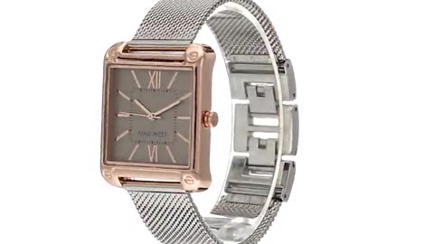 Amazon prime big deal ,Nine West Women's Mesh Bracelet Watch..