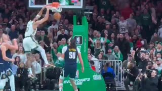 NBA - This Tatum slam brought the Celtics within 1! @nuggets 102 @celtics 100