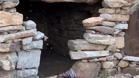 building with rocks