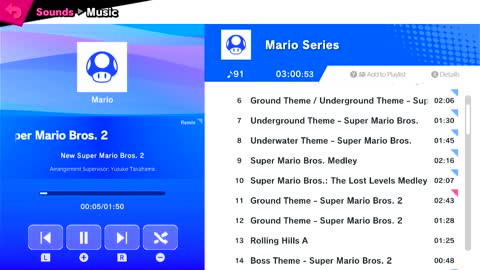 Super Smash Bros Music Player - Mario Series "Gameplay"