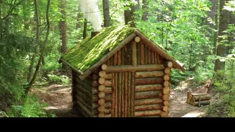 Building a hut in nature👌👌👌