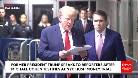 Trump Speaks To Reporters After Michael Cohen Testifies