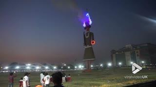 Burning the world's tallest effigy at Panchkula