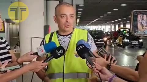 Comienzan las protestas del taxi en el Aeropuerto de El Prat