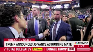 Donald Trump Jr. spars with MSNBC reporter at GOP convention
