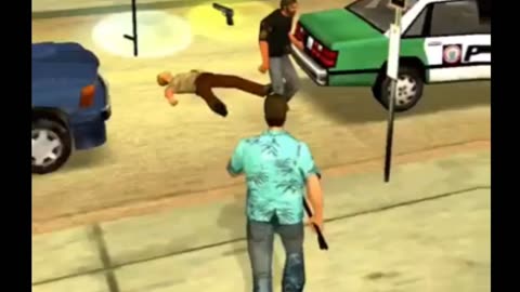 police vs npcs in GTA Vice City